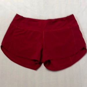 Lululemon Speed Up Shorts Red 2.5” Inseam Size 4